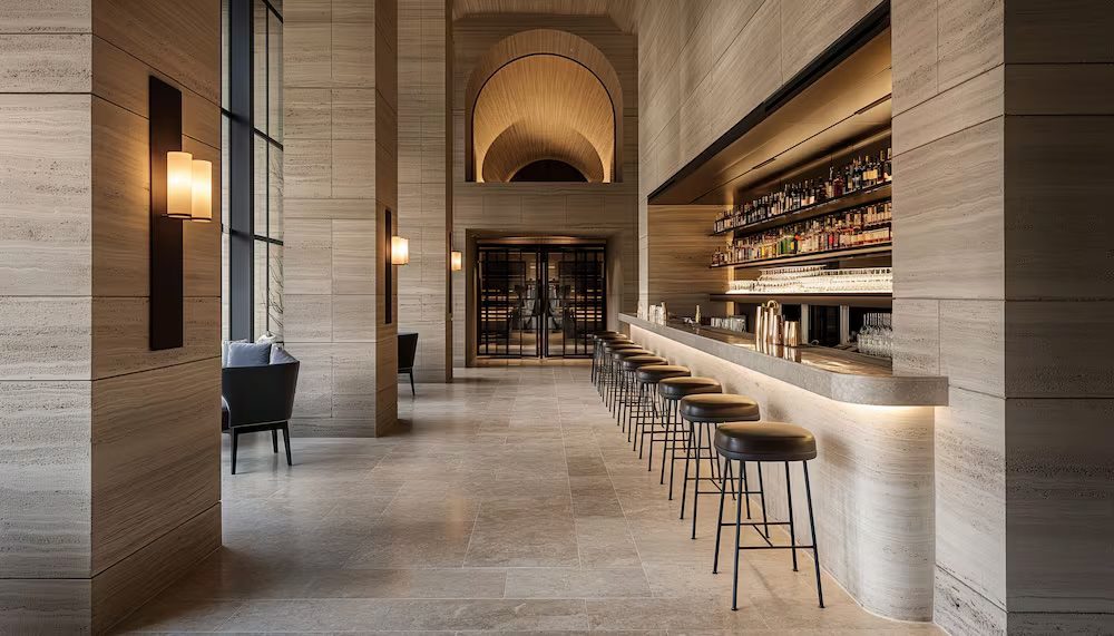 THE HEIGHTS premium clubhouse lounge interior with elegant furnishings and contemporary design by Emaar