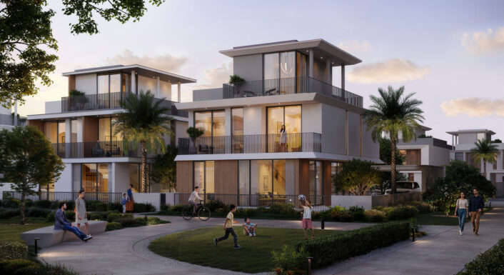THE HEIGHTS 4-bedroom semi-detached villa with park-facing views in Emaar wellness community South Dubai